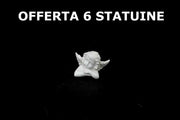OFFERTA 6 PZ STATUINE ANGELO RESINA BIANCO 4.8X3.2X3.5 CM