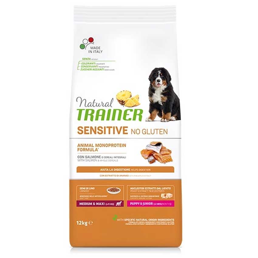 CROCCHETTE CANE PUPPY&JUNIOR NATURAL SENSITIVE SALMONE 3KG