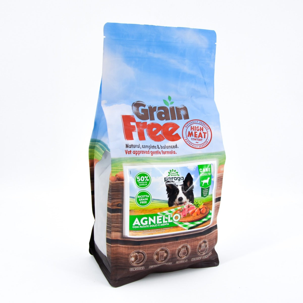 CROCCHETTE PERAGA GRAIN FREE PER CANE ADULTO 2KG AGNELLO