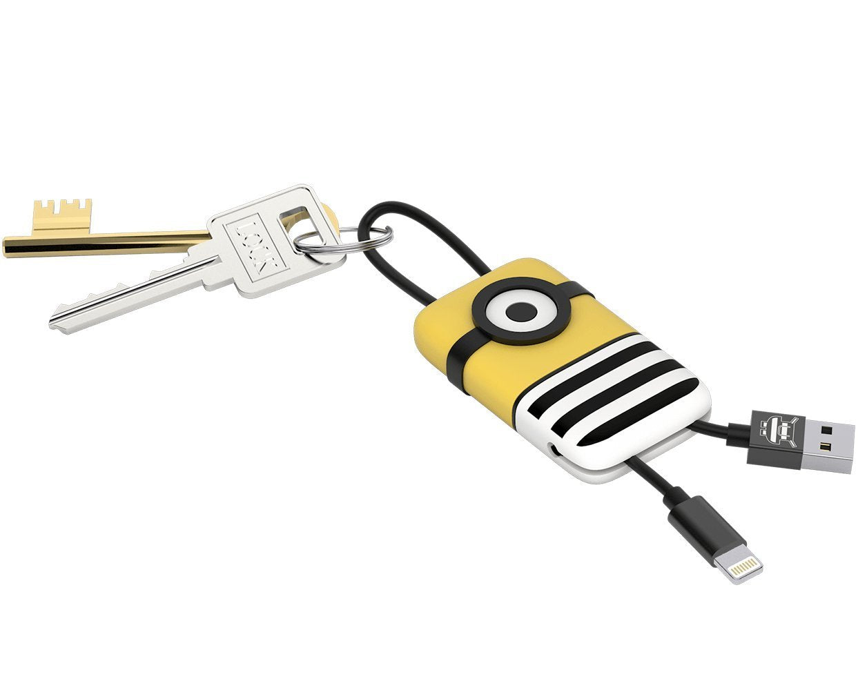PORTACHIAVI CAVO DATI-RICARICA USB MINION 22 CM IPHONE