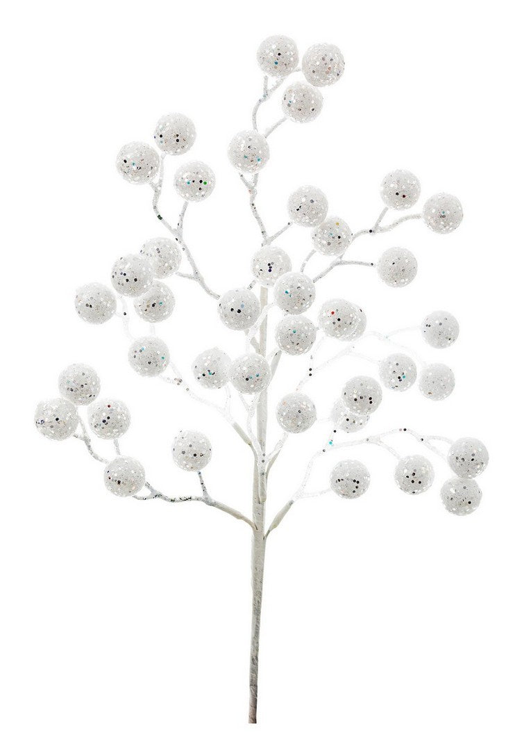 RAMO MYRANDA CON BACCHE BIANCHE H45CM