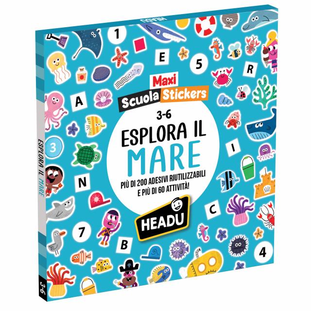 Maxi Scuola Stickers Esplora il Mare 3-6 anni Headu