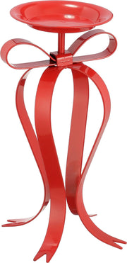 Mica Decorations Portacandela Bow 17 x 14 x 28 cm, rosso