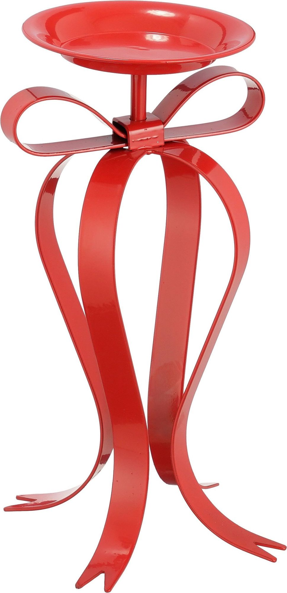 Mica Decorations Portacandela Bow 17 x 14 x 28 cm, rosso