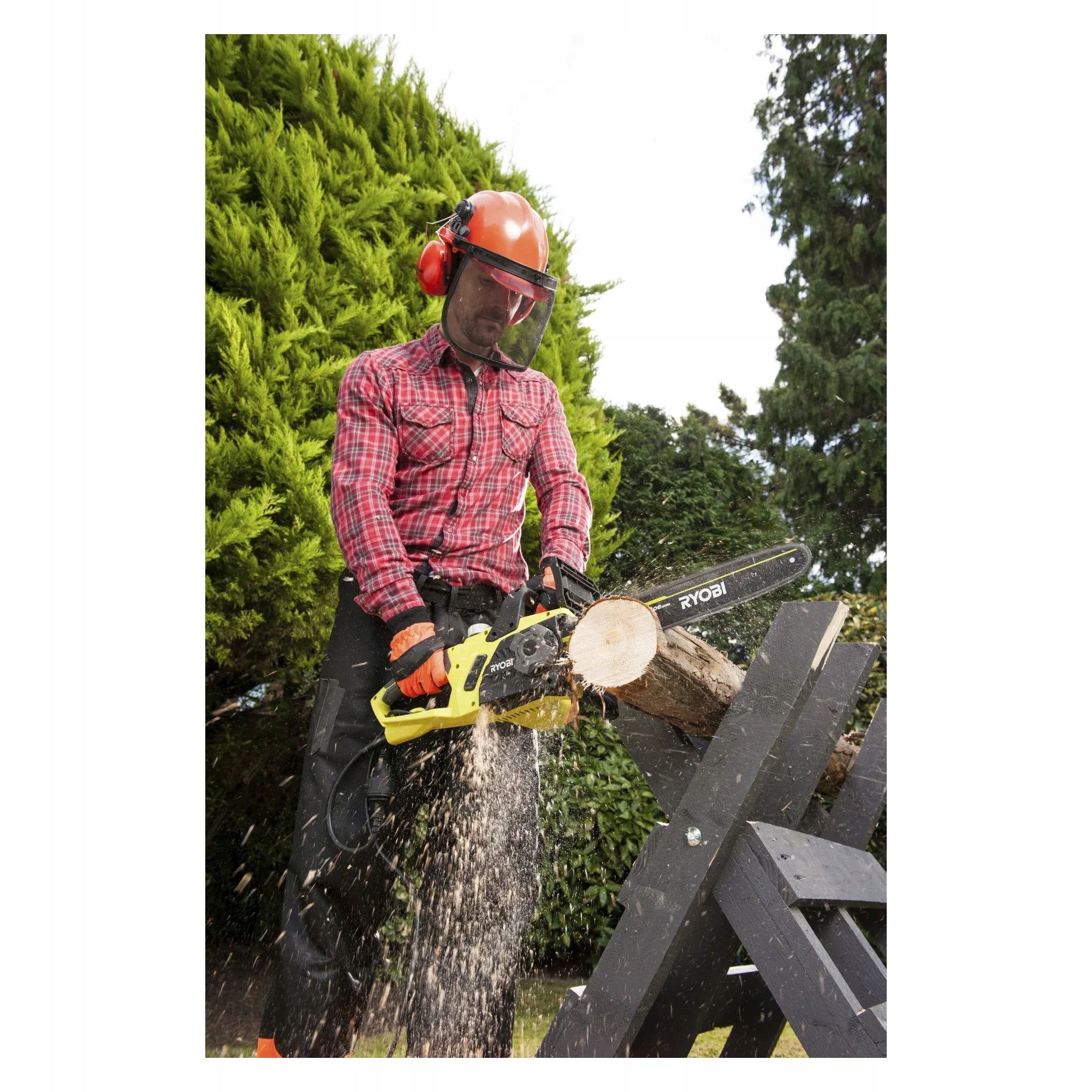 18V Elektro-Kettensäge für Gartenbäume, 10cm Schwert, bürstenlos