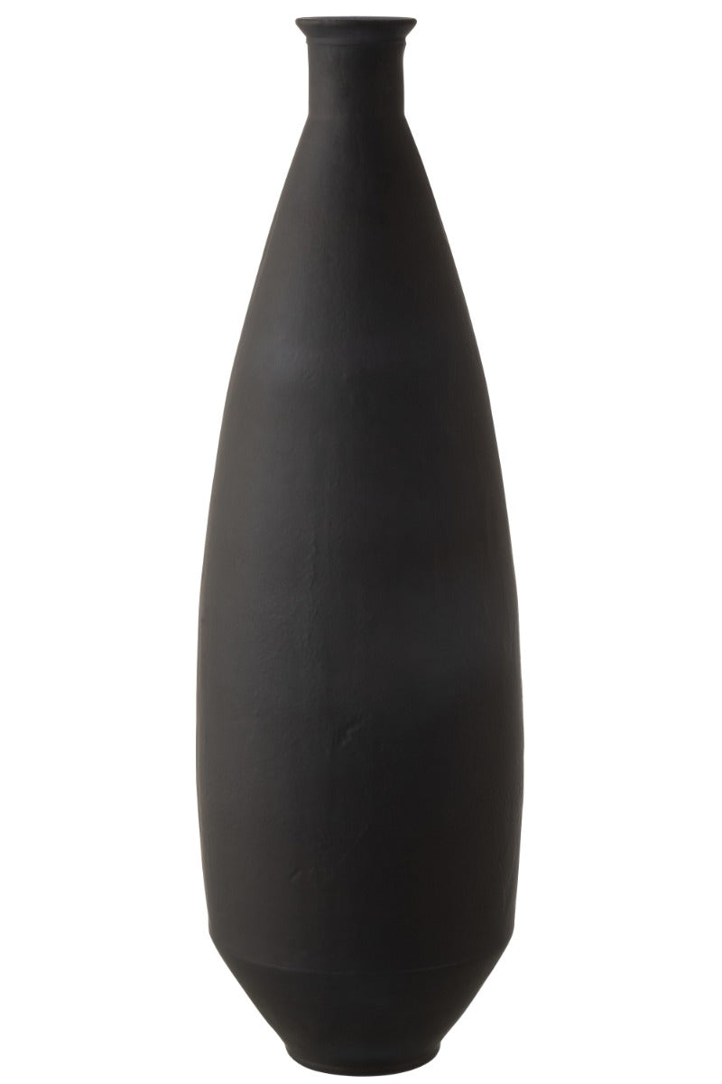VASO OVALE VETRO OPACO, NERO