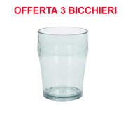 OFFERTA 3 BICCHIERI 8X11CM 400ML