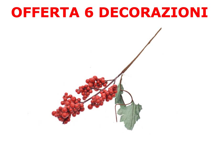 OFFERTA 6 PZ PICK BACCHE ROSSE 28 CM