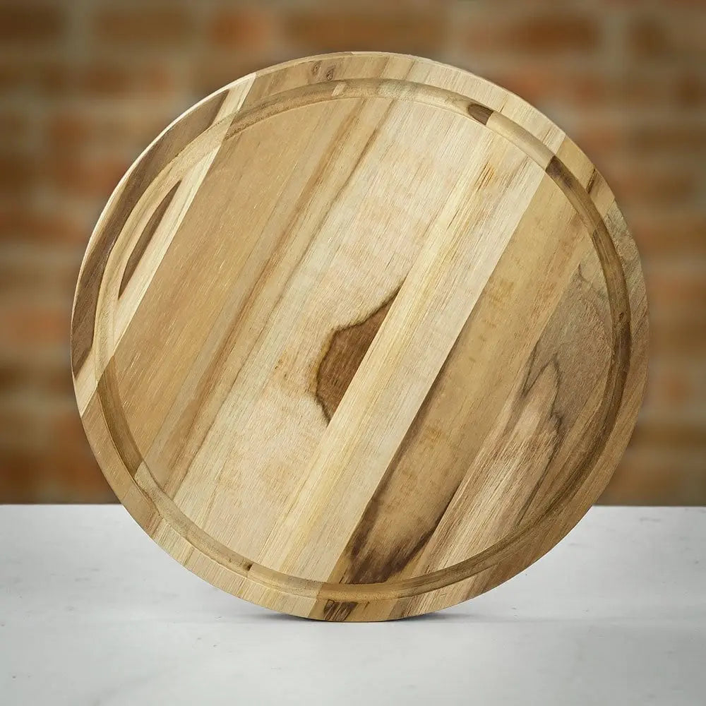TAGLIERE DA PORTATA ROTONDO IN TEAK - PICCOLO