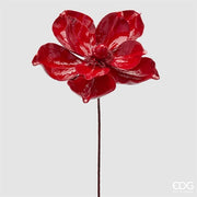 Magnolia Artificiale 65cm D25cm Rosso EDG