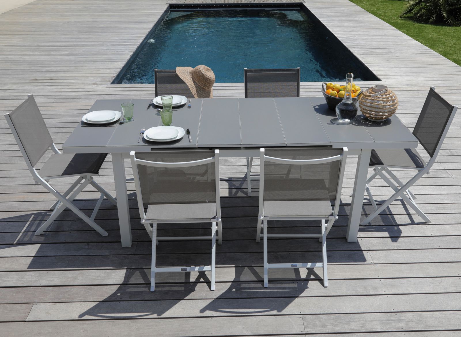 TAVOLO ONDINE ALLUNGABILE 160/213X90 GRIGIO
