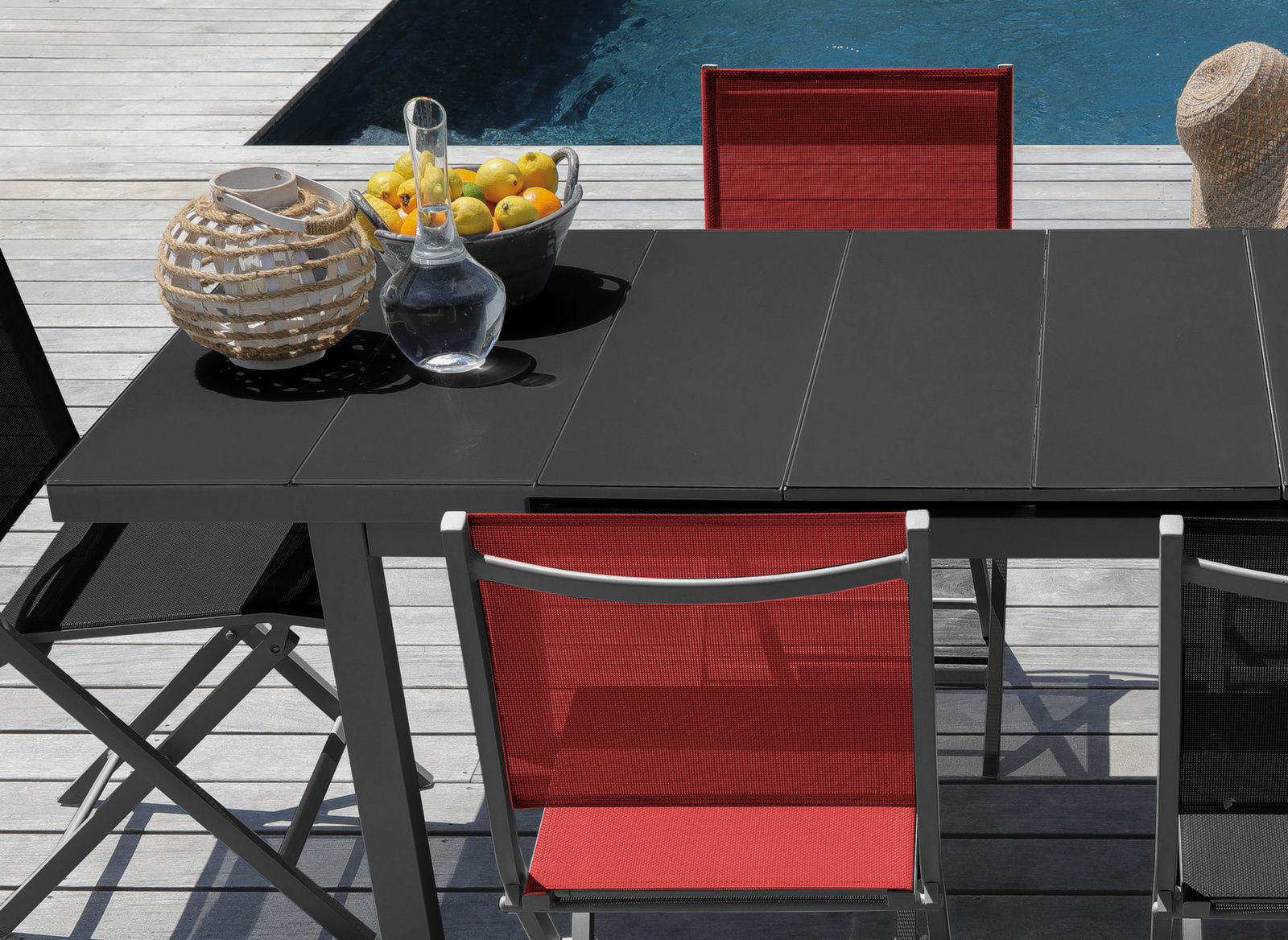 OFFERTA TAVOLO ONDINE 220/293X100 CON 6 POLTRONE MILAN GRIGIO
