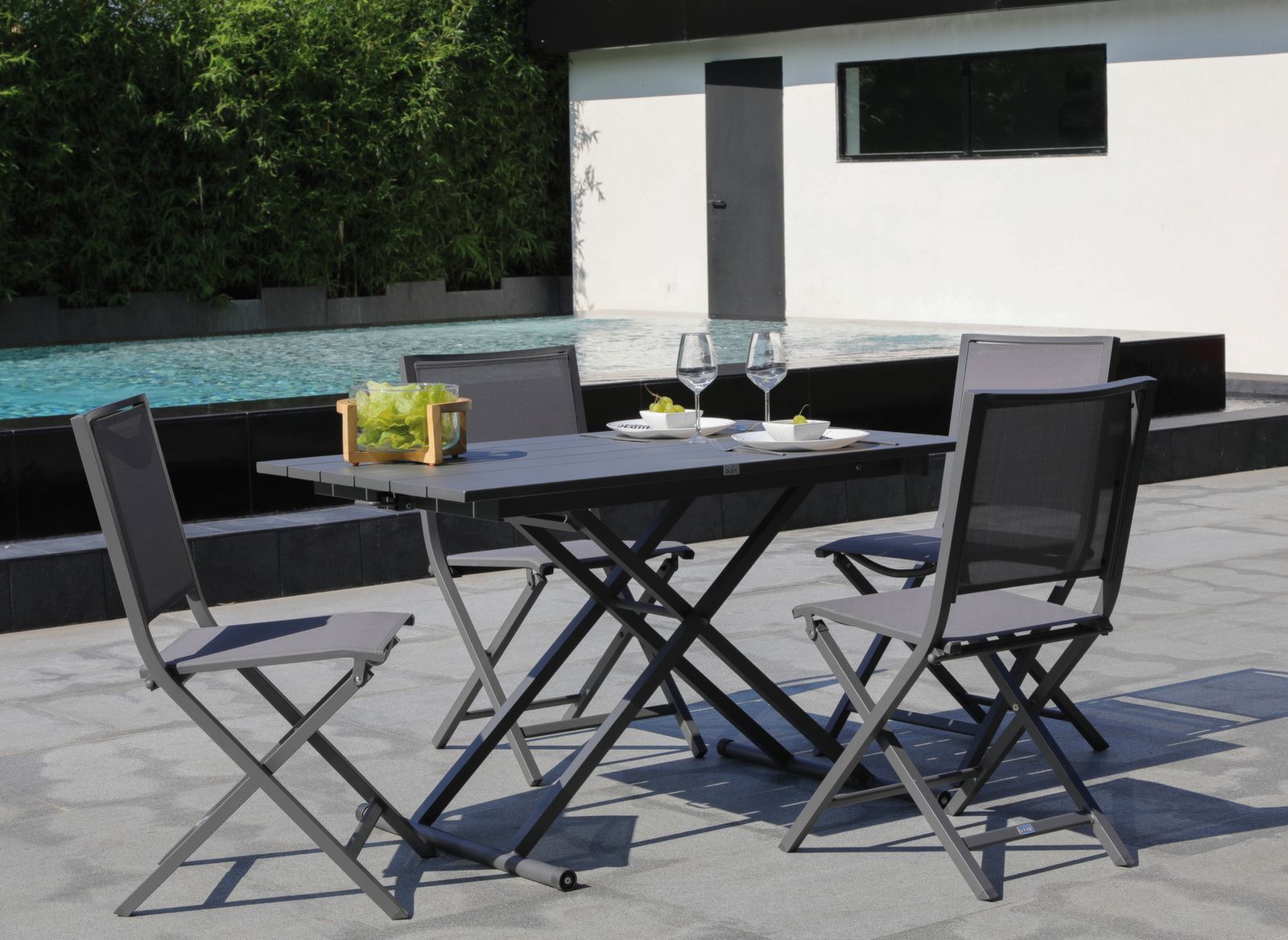TAVOLO TRASFORMABILE 120X75CM CAFE
