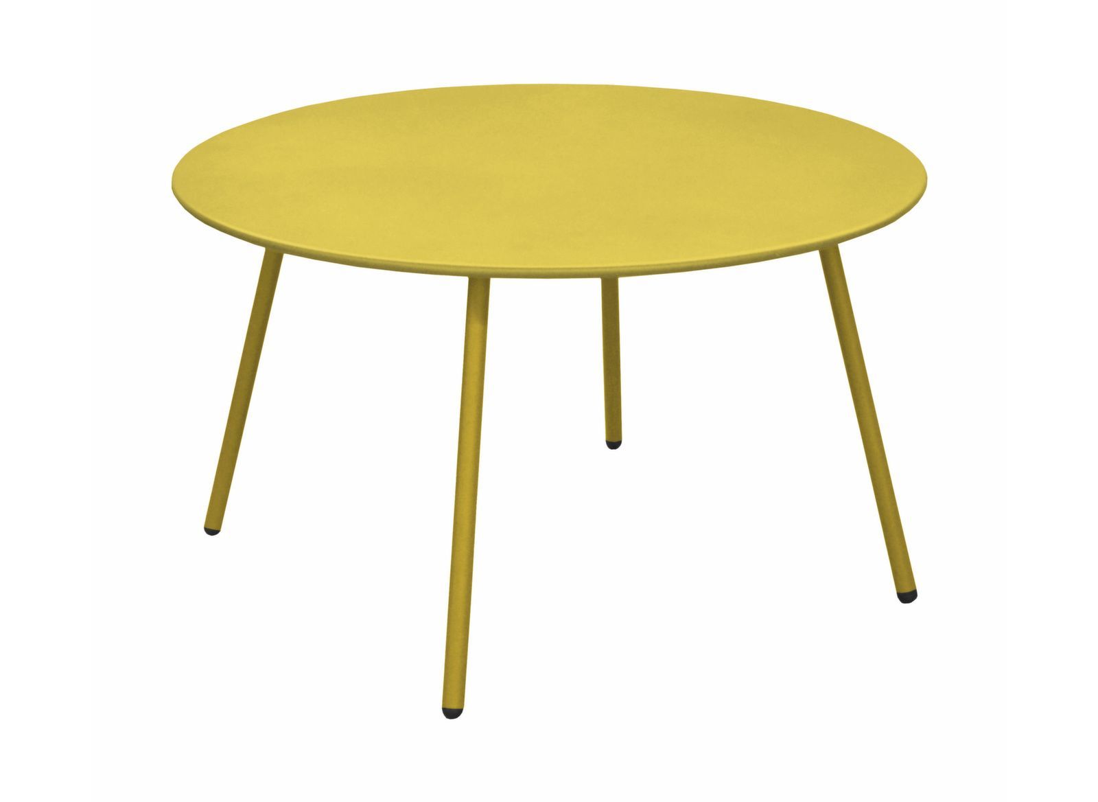 OFFERTA 2 TAVOLI BASSI RIO GIALLO MOSTARDA Ø70CM + Ø50CM