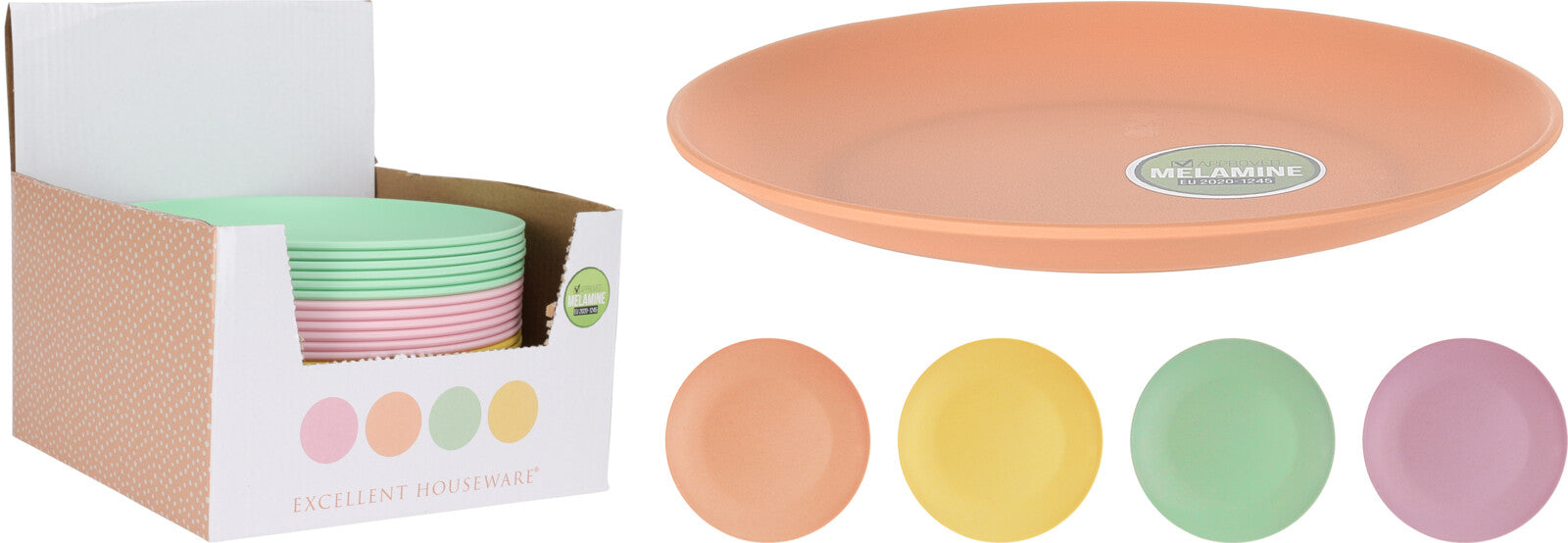 PIATTO COLORATO 20CM COLORE ASSORTITO