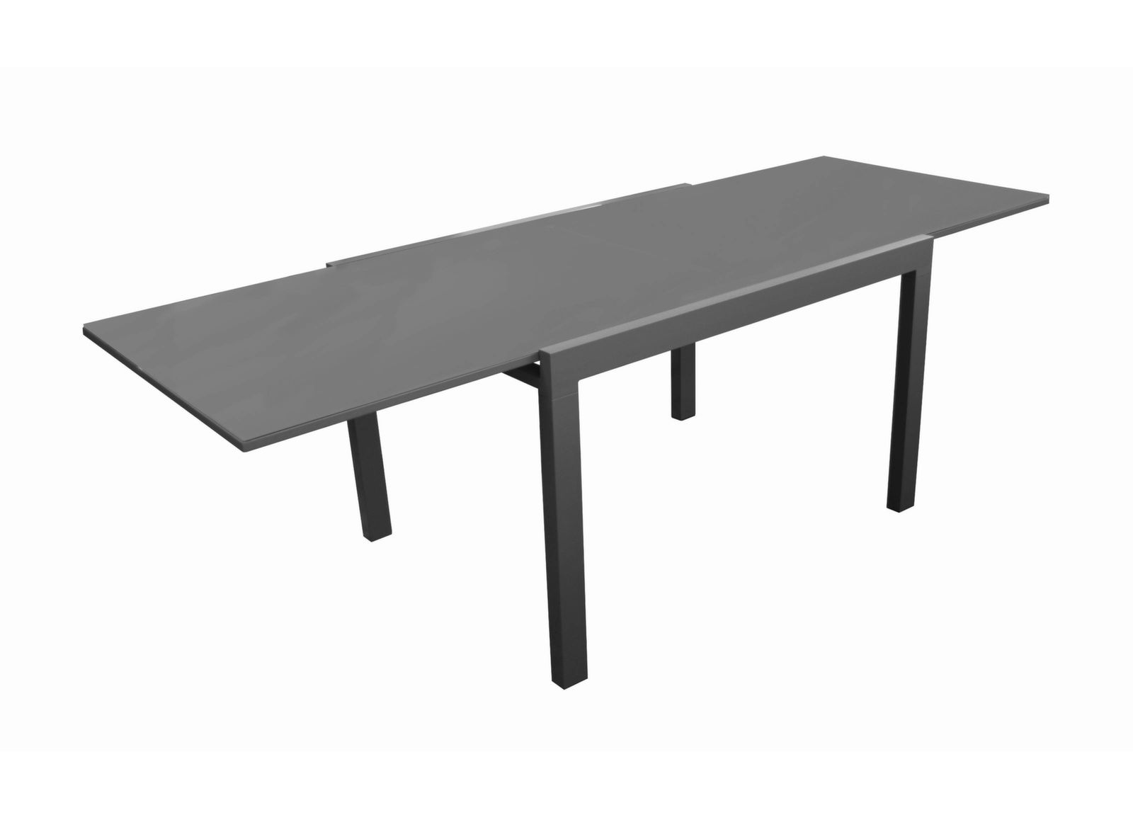OFFERTA TAVOLO ALLUNGABILE IN VETRO 140/240X90 GRAFITE/GRIGIO ELISE + 4 POLTRONE GRAFITE