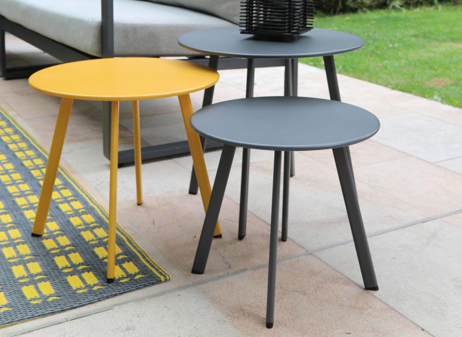 TAVOLINO BASSO MASSAI D40CM CREMA