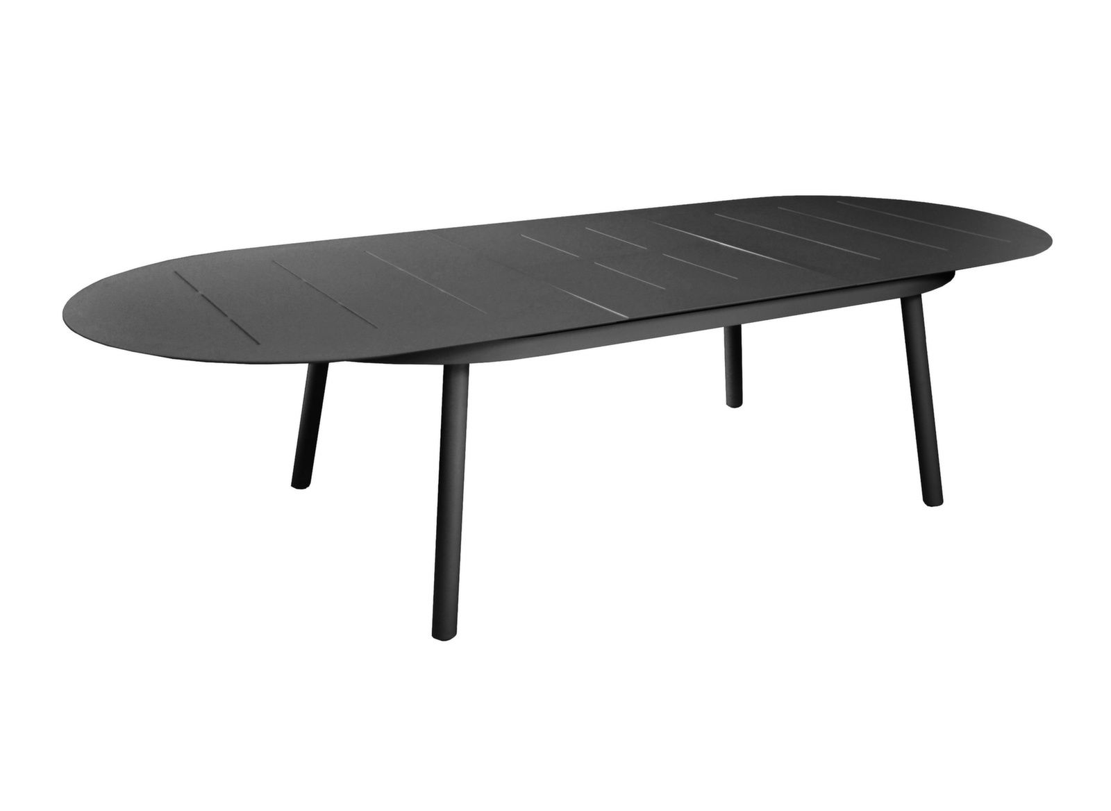 OFFERTA TAVOLO DUBLINO OVALE ALLUNGABILE 230/300X120CM GRAFITE +6 SEDIE ELEGANCE GRAFITE