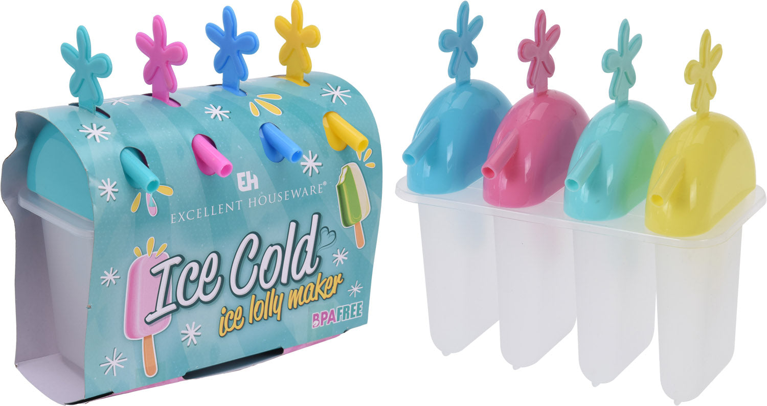 4 FORMINE PER GHIACCIOLI COLORI ASSORTITI