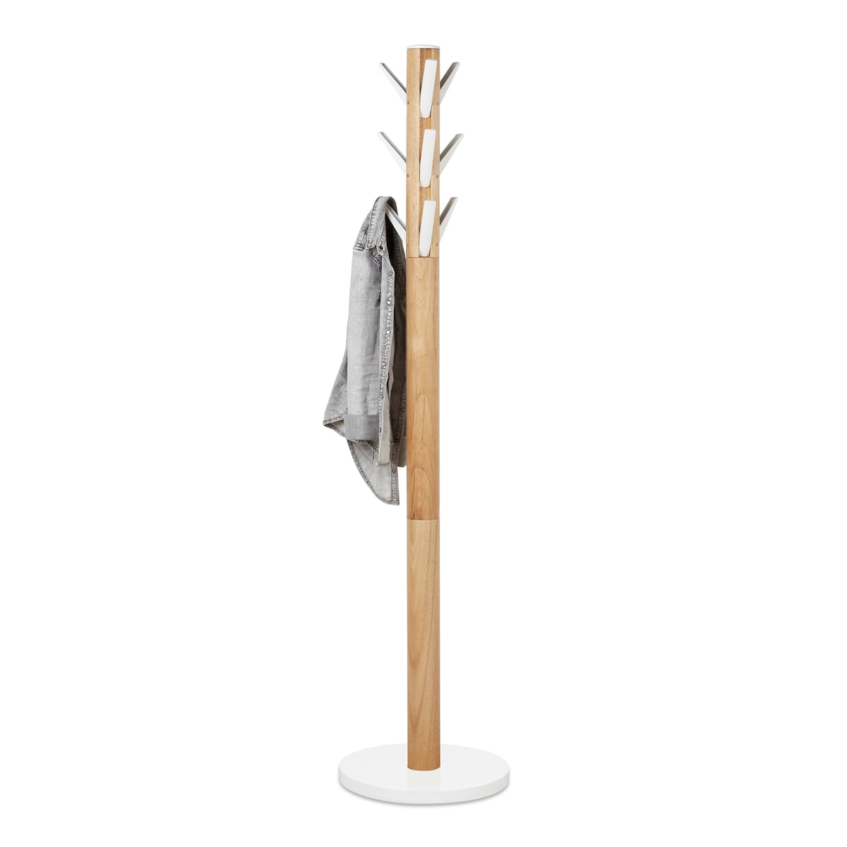APPENDIABITI BIANCO CON 8 GANCI 167,6X39,7X39,7 CM
