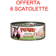 OFFERTA 6 SCATOLETTE CIBO NATURA SPEZZATINI CANE POLLO/PISELLI 150 GR