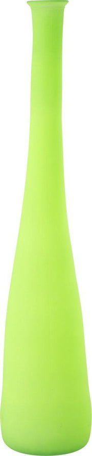 Vaso a forma di bottiglia in vetro 18X18X100cm Verde Neon