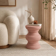 Tavolino Rotondo D31x42cm Rosa