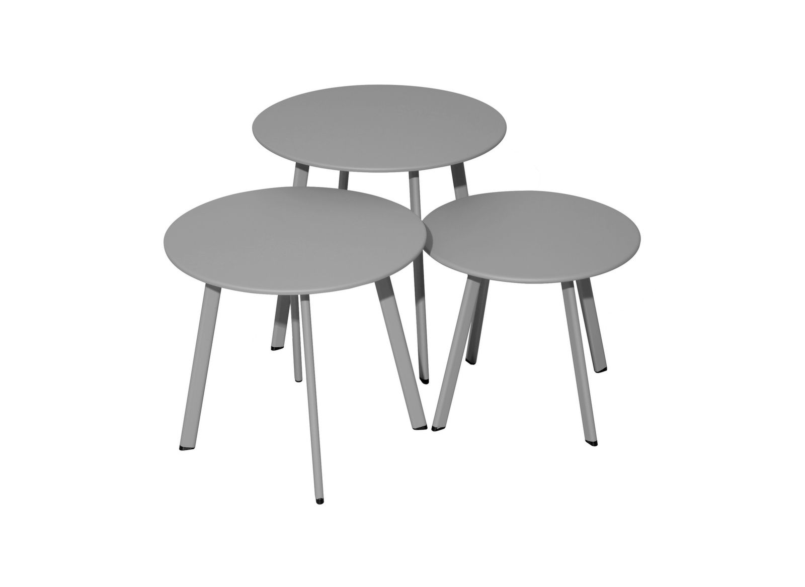 Tavolino basso Massai D40cm Grigio