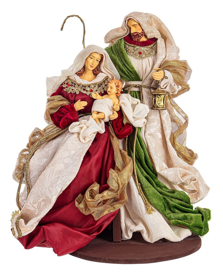 SACRA FAMIGLIA ROSSA/VERDE 38X24X41H CM