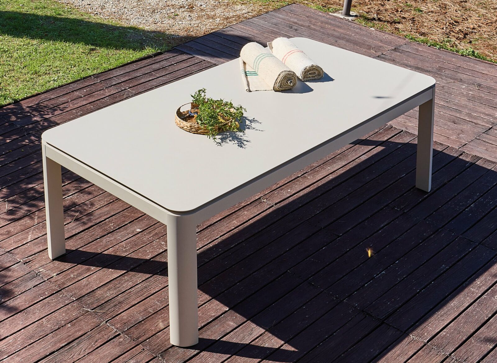 TABLE EXTENSIBLE AGRA 240/300/360X100 CM GRAPHITE