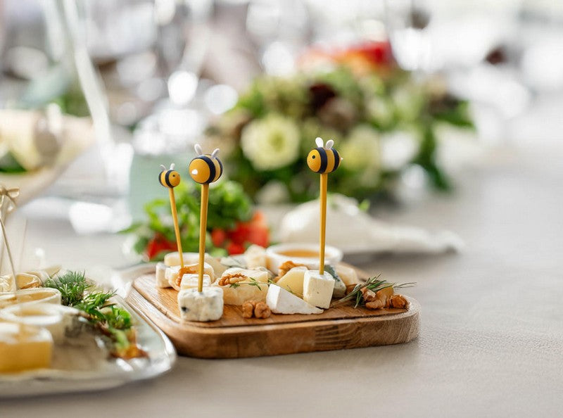 Set stuzzicadenti da aperitivo a forma di ape 8 pezzi MAGS - immagine 2