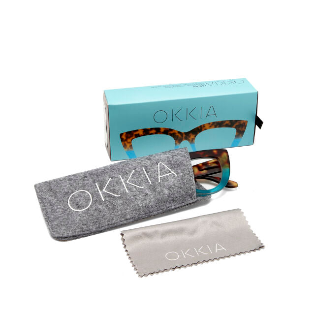 OCCHIALE MODELLO GATTO LITE SOFT TOUCH HAVANA BLUE GRADAZ. 2.50