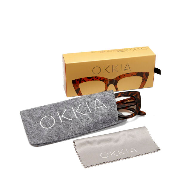 OCCHIALE MODELLO GATTO BIG FRAME TARTARUGA GRADAZ. 1.50 OKKIA