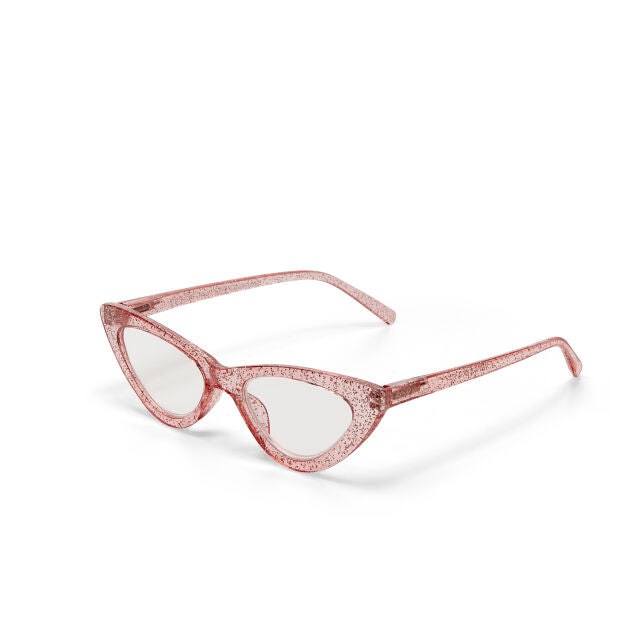 OCCHIALE MODELLO GATTO GLITTER ROSA GRADAZ. 2.50