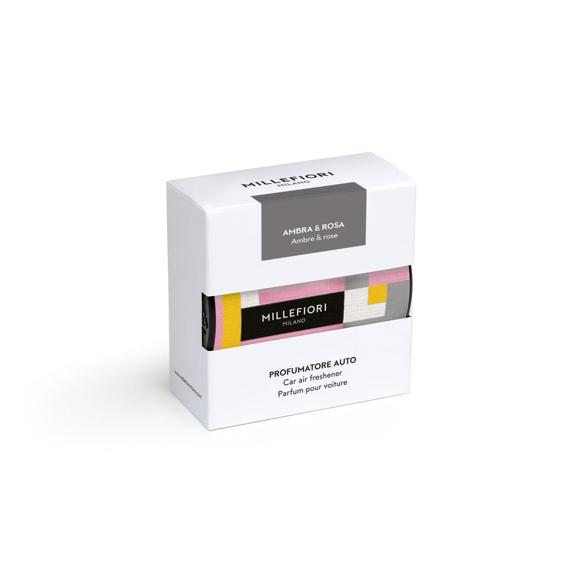 Profumatore Auto Textile Ambra & Rosa Multicolore MILLEFIORI MILANO
