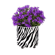 Fisura Vaso per piante “Zebra”, 17,5x18,5x17 cm, bianco/nero