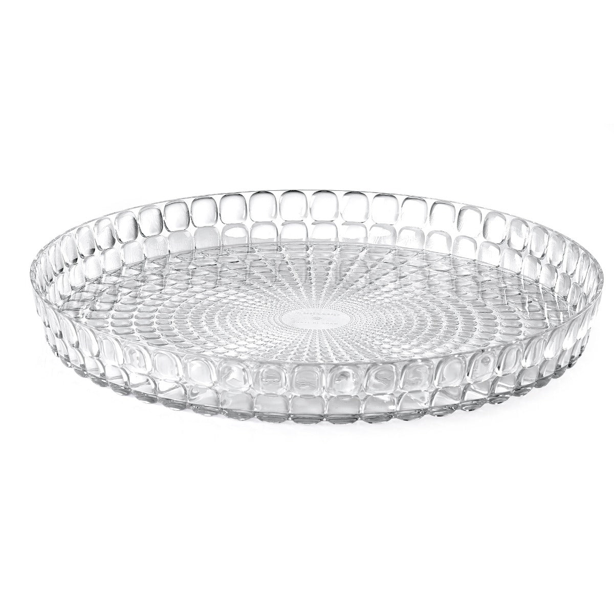 VASSOIO TONDO TIFFANY Ø35,6 X H4 CM TRASPARENTE