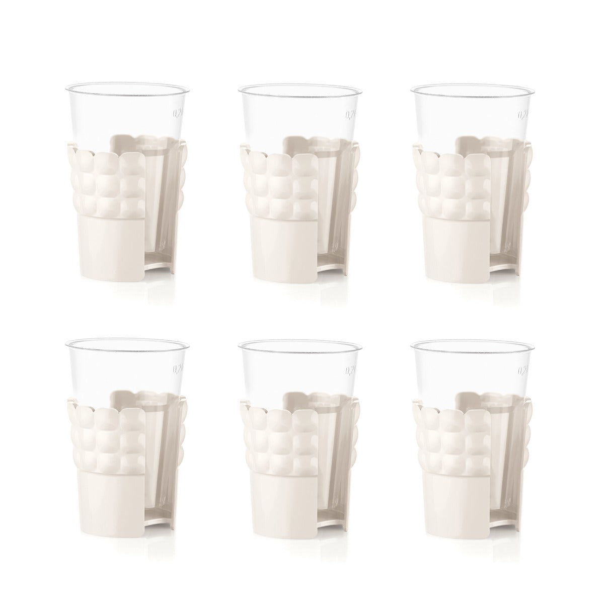 SET 6 REGGIBICCHIERI UNIVERSALI TIFFANY BIANCHI