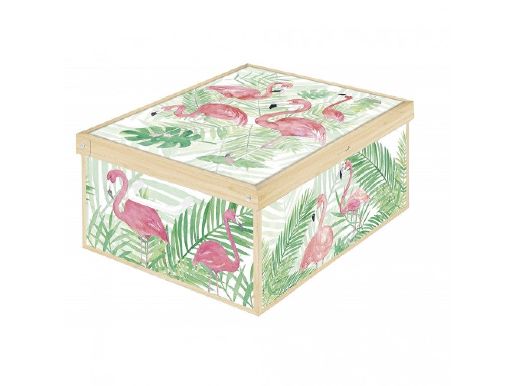 SCATOLA COLLECTION FLAMINGOS 39X50X24CM