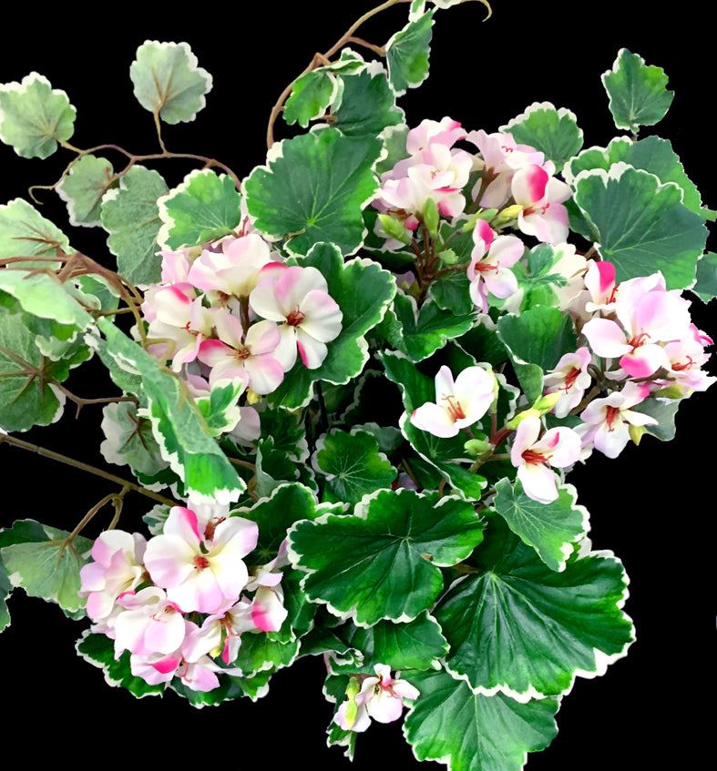 3 MAZZI ARTIFICIALI GERANI PER COMPOSIZIONI ASSORTITI 35CM
