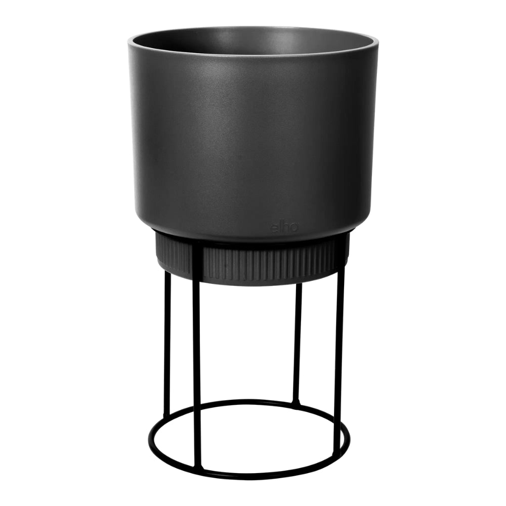 FIORIERA RIALZATA B.FOR STUDIO ROUND 22CM LIVING BLACK