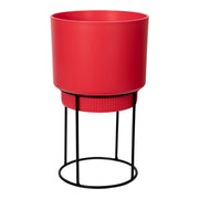 FIORIERA RIALZATA B.FOR STUDIO ROUND 22CM BRILLIANT RED