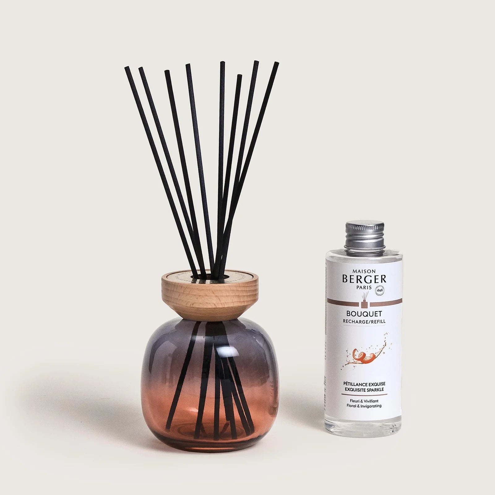 Bouquet WOOD Rouge e Gris 180ml Pétillance Exquise Maison Berger