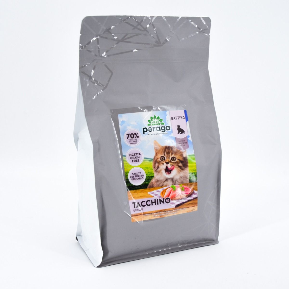 CROCCHETTE PERAGA PER GATTINO 5KG TACCHINO E POLLO