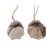 DECORAZIONE APPENDIBILE UCCELLINO BEIGE 7 CM MODELLO ASSORTITO