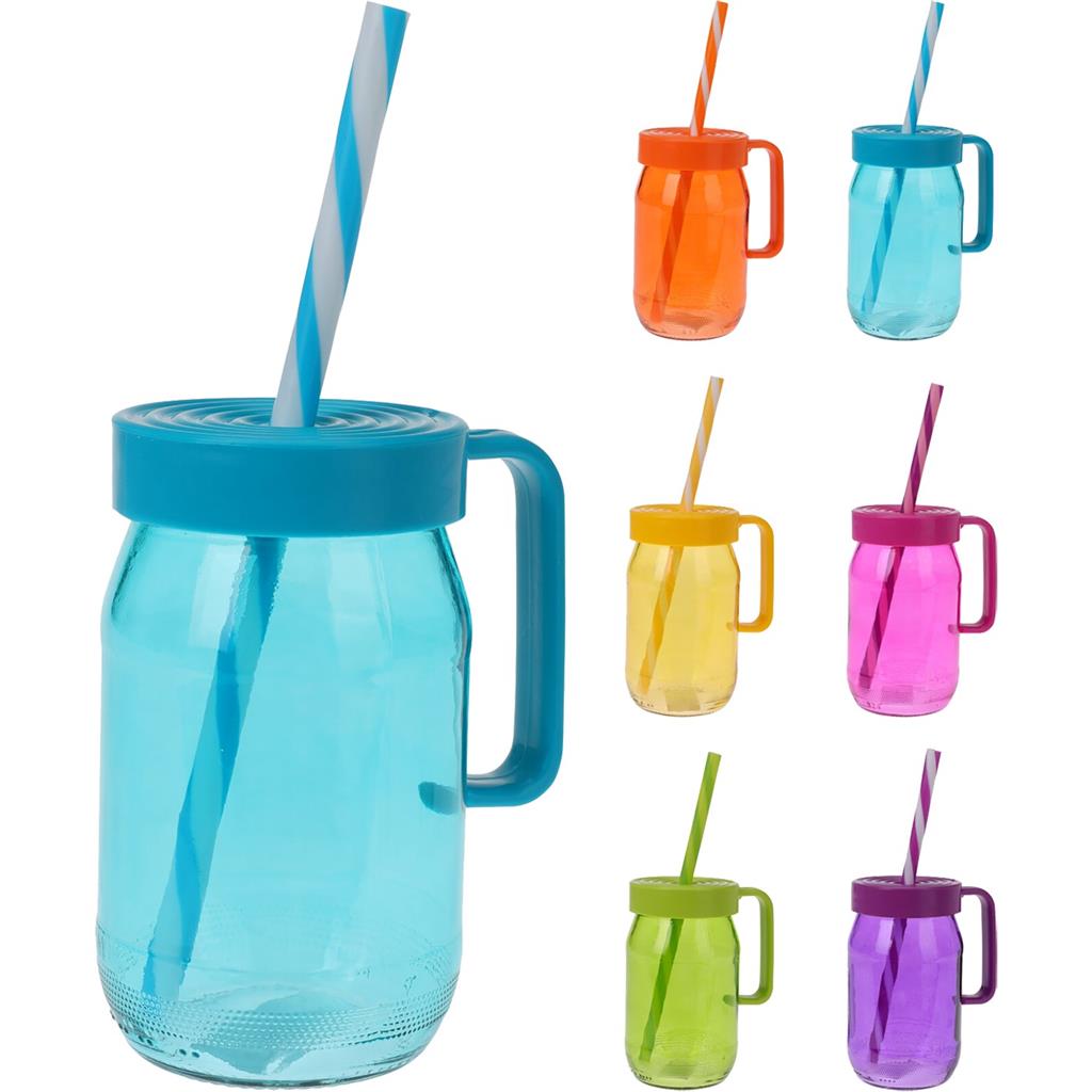 BARATTOLO CON CANNUCCIA 370ML COLORE ASSORTITO