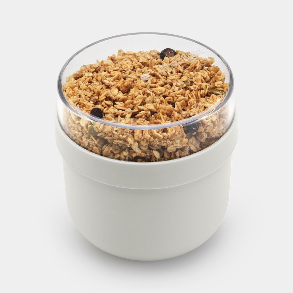MAKE & TAKE CONTENITORE ROTONDO PORTA COLAZIONE 0,5L LIGHT GREY
