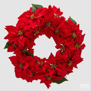 Corona Stella di Natale D55 Rossa EDG