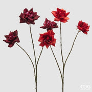 Ramo di Rose Artificiali Rosso Mix 80cm EDG