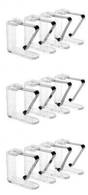 OFFERTA SET 12 FERMATOVAGLIA TRASPARENTI  4.5X4.5CM